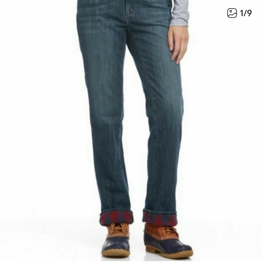 LL Bean Flannel Lined Favorite Fit‎ Jeans. Size 16.